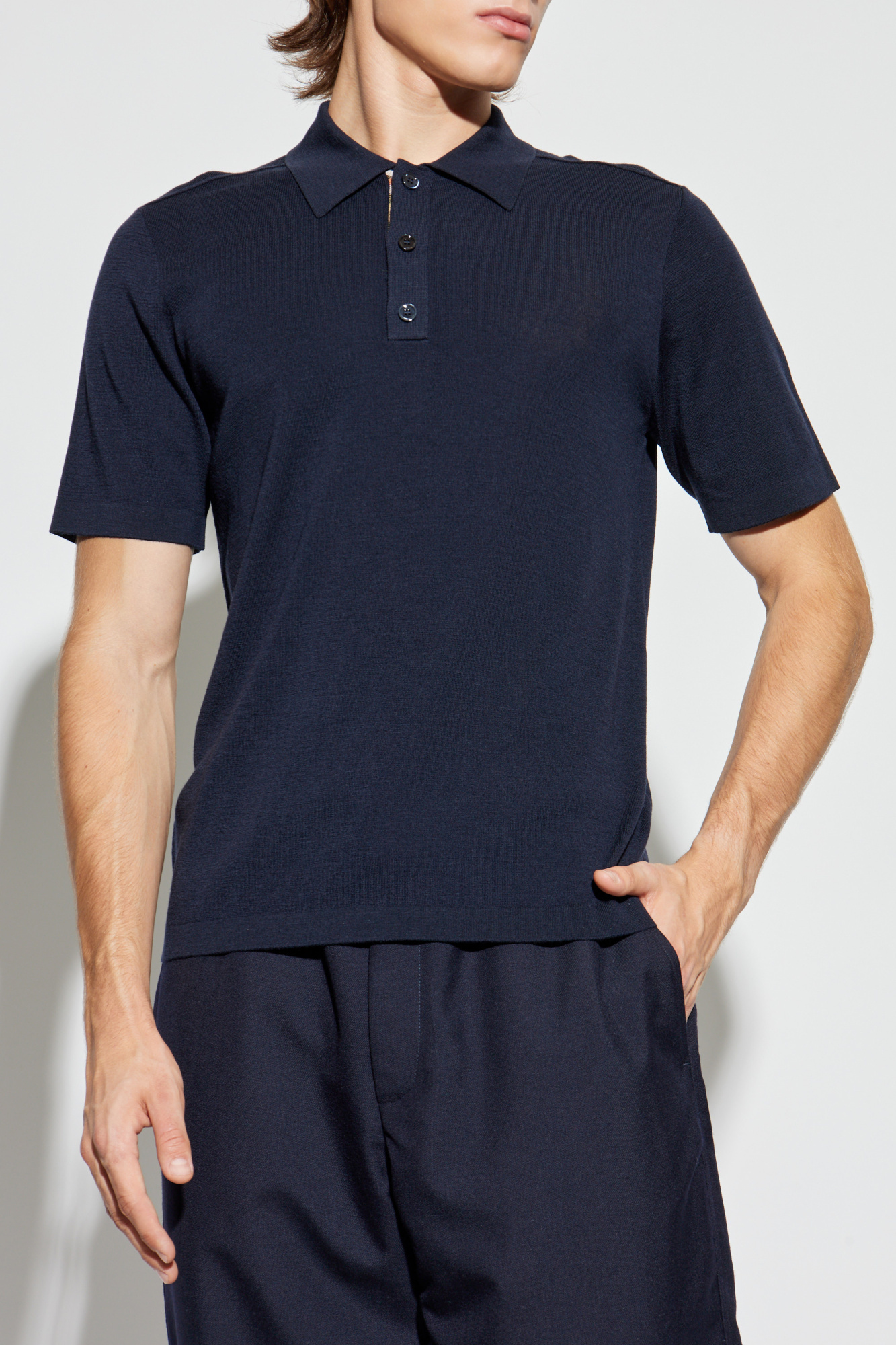 Navy blue Wool polo Burberry - Vitkac AS